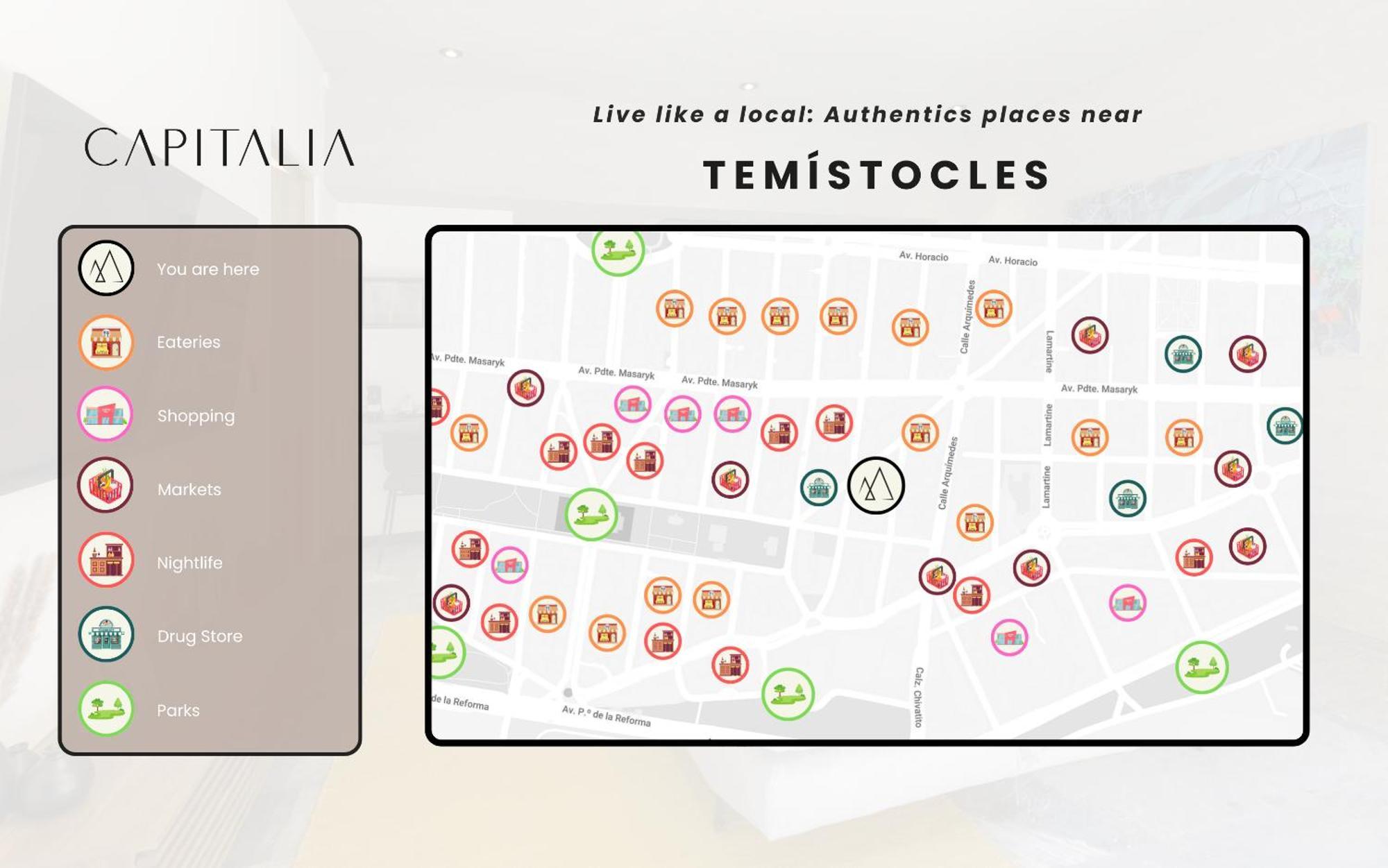 Capitalia - Luxury Apartments - Temistocles 40 メキシコシティ エクステリア 写真